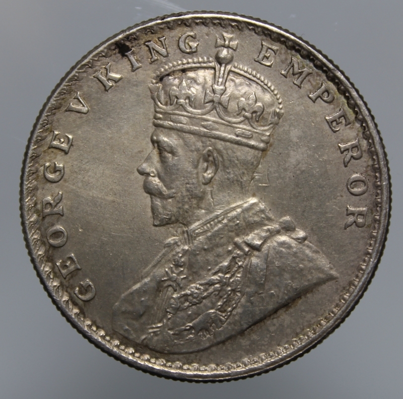 reverse: BRITISH INDIA-GEORGE V-ONE RUPEE 1919-ARGENTO-BB\SPL