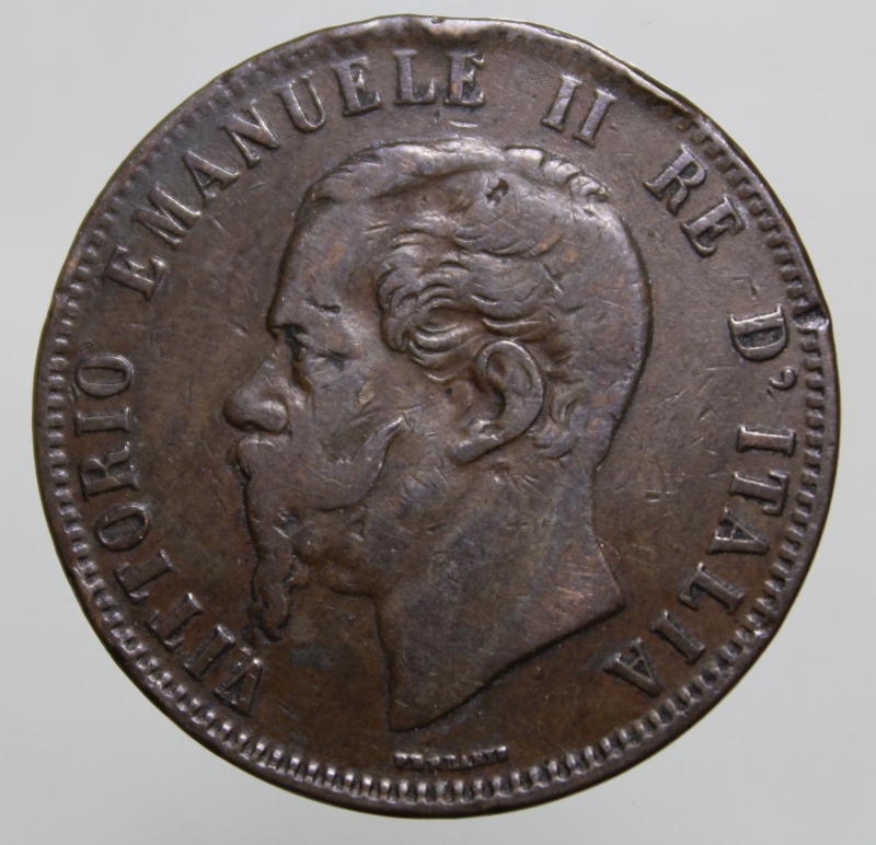 reverse: VITTORIO EMANUELE II-10 CENTESIMI 1866-PARIGI-IN PASSATO ATTRIBUITO A STRASBURGO-NC-MB\QBB