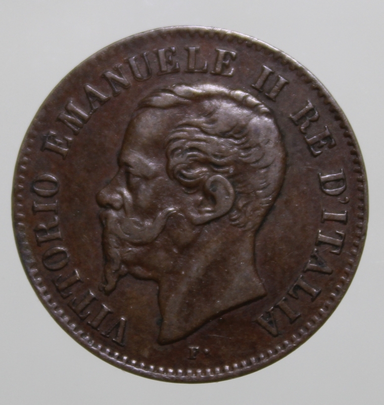reverse: VITTORIO EMANUELE II-2 CENTESIMI 1862-NAPOLI-R-BB