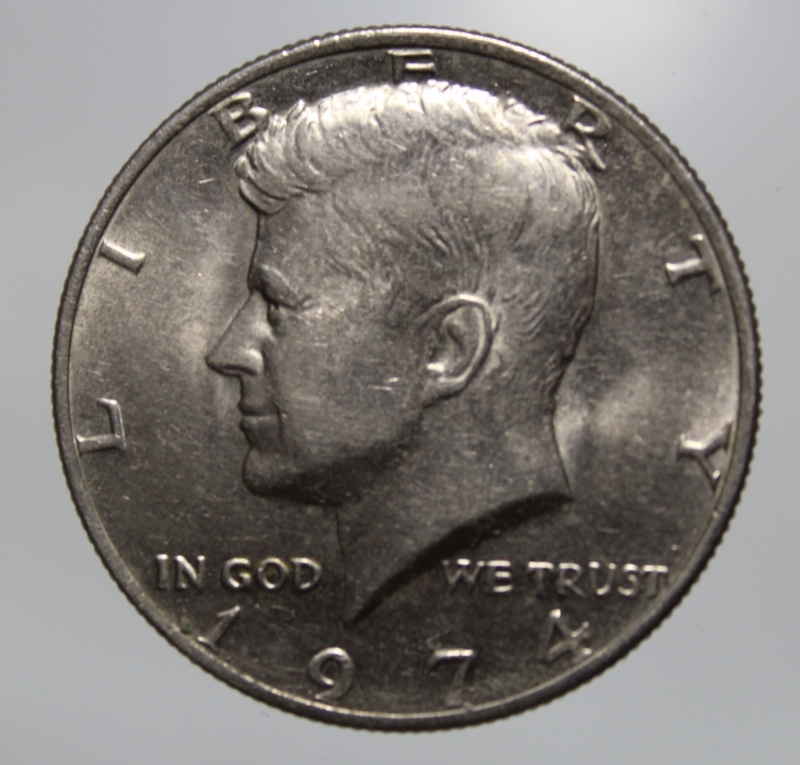 reverse: USA-HALF DOLLAR 1974 KENNEDY-COPPERNICKEL-QFDC