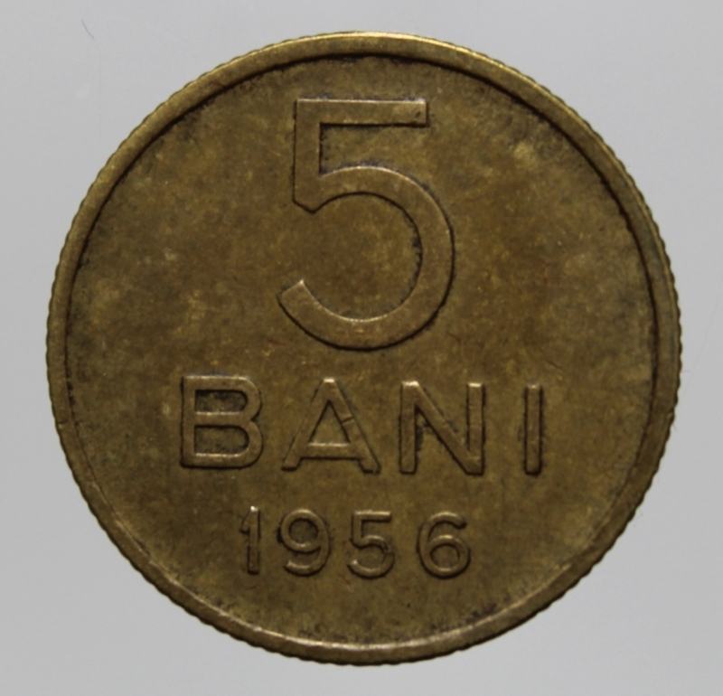 obverse: ROMANIA-5 BANI 1956-BA-QSPL