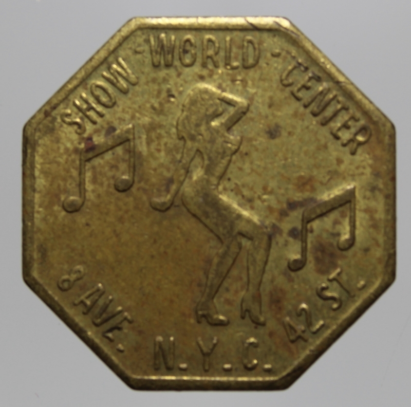 reverse: USA-TOKEN BORDELLO-WORLDS GREATEST SHOW PLACE NYC-BA-QBB