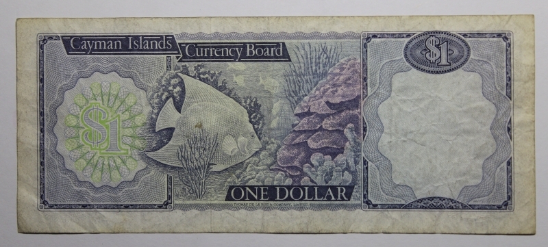 reverse: CAYMAN ISLANDS-ONE DOLLAR 1974-COME DA FOTO