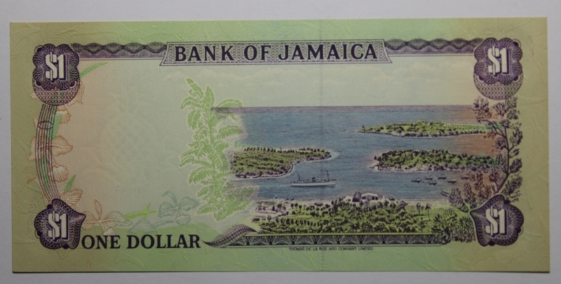 reverse: JAMAICA-ONE DOLLAR 1990-COME DA FOTO