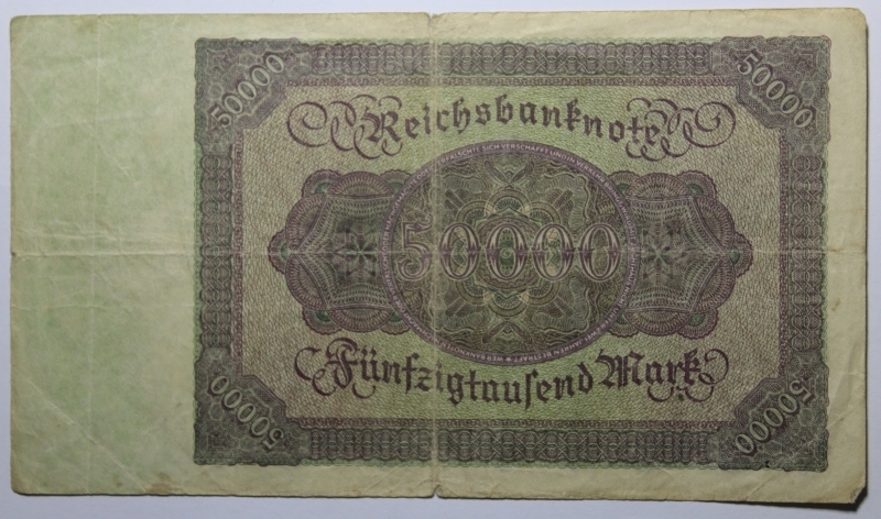 reverse: GERMANIA-50.000 MARK 1922-COME DA FOTO