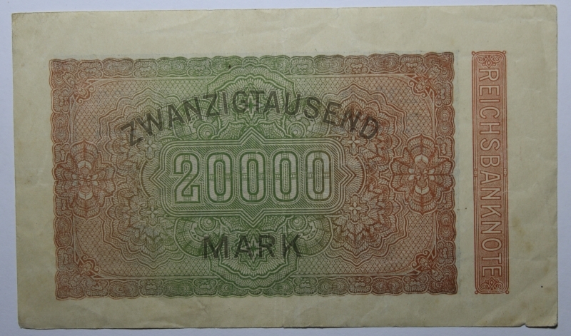 reverse: GERMANIA-20.000 MARK 1923-COME DA FOTO