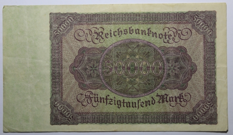 reverse: GERMANIA-50.000 MARK 1922-COME DA FOTO