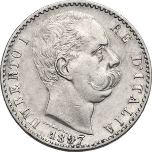 obverse: Umberto I (1878-1900). 2 lire 1897