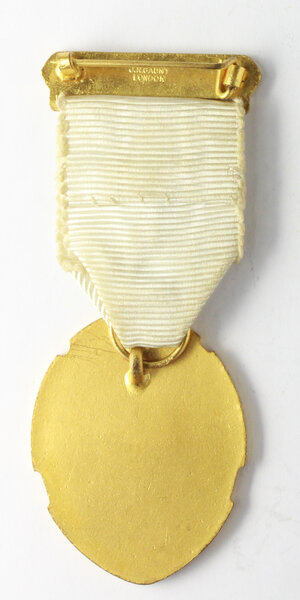 reverse: Massoneria inglese. Royal Masonic Institution for Girls.Medaglia 1960 con nastrino decorato e fascetta STEWARD