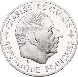 obverse: France. Fifth Republic (1958-).1 Franc 1988 Charles de Gaulle