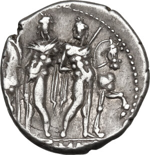 reverse: L. Memmius.AR Denarius, 109-108 BC