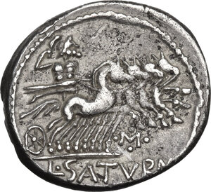 reverse: L. Appuleius Saturninus. AR Denarius, 104 BC