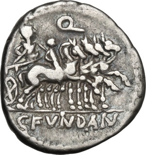 reverse: C. Fundanius. AR Denarius, 101 BC