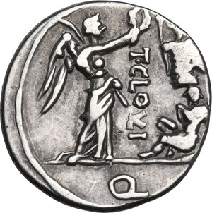 reverse: T. Cloelius.AR Quinarius, 98 BC