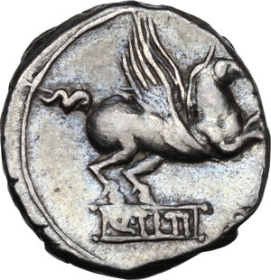 reverse: Q. Titius.AR Denarius, 90 BC