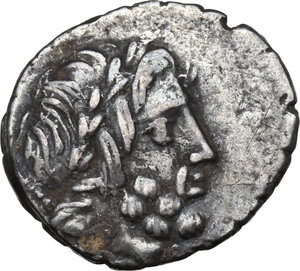 obverse: L. Rubrius Dossenus.AR Denarius, 87 BC