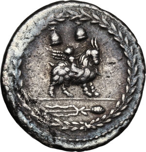 reverse: Mn. Fonteius C. f.AR Denarius, 85 BC