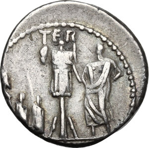 reverse: L. Aemilius Lepidus Paullus. AR Denarius, 62 BC