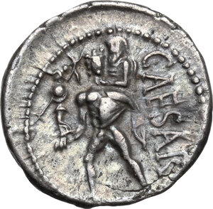 reverse: Julius Caesar.AR Denarius, 47-46 BC