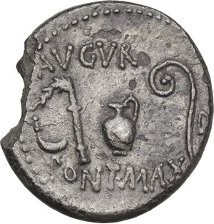 reverse: Julius Caesar.AR Denarius, 46 BC. Sicily (?)