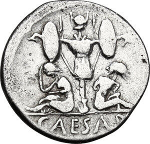 reverse: Julius Caesar.AR Denarius, 46-45 BC