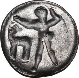 reverse: Bruttium, Kaulonia. AR Stater, 500-480 BC