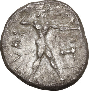 obverse: Bruttium, Kaulonia. AR Stater, 475-425 BC