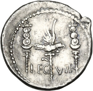 reverse: Mark Antony.AR Denarius, 32-31 BC