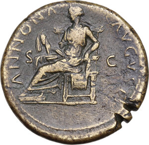 reverse: Vespasian (69-79 AD).Æ Sestertius, Rome mint, 77-78 AD