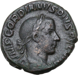 obverse: Gordian III (238-244). AE As, Rome mint