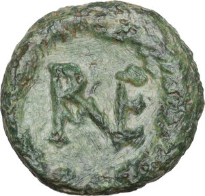 reverse: Ostrogothic Italy. Municipal bronze coinage of Ravenna. AE Decanummium. Struck circa 536-554 AD