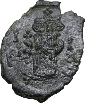 obverse: Constans II (641-668).AE Follis, Syracuse mint