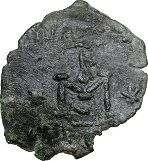 reverse: Justinian II (Second Reign, 705-711).AE Follis, Syracuse mint