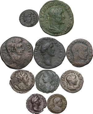obverse: The Roman Empire.Multiple lot of ten (10) unclassified coins