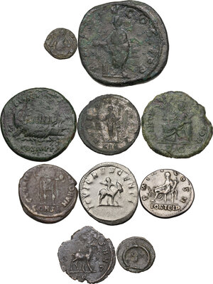 reverse: The Roman Empire.Multiple lot of ten (10) unclassified coins