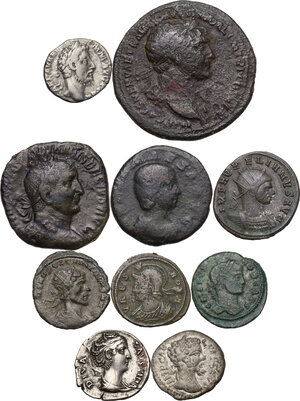 obverse: The Roman Empire.Multiple lot of ten (10) unclassified coins