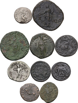reverse: The Roman Empire.Multiple lot of ten (10) unclassified coins