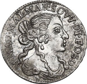 obverse: Fosdinovo. Maria Maddalena Centurioni (1663-1669), moglie di Pasquale Malaspina. Luigino 1667