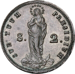reverse: Genova. Repubblica Genovese (1814). Da 2 Soldi 1814