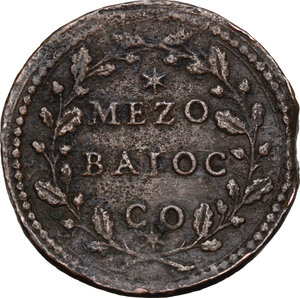 reverse: Gubbio. Alessandro VII (1655-1667) Fabio Chigi. Mezzo baiocco