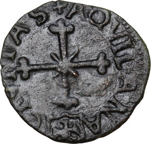 reverse: L Aquila. Carlo VIII re di Francia (1495).Cavallo