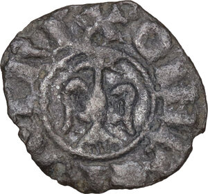 reverse: Messina. Enrico VI di Svevia (1194-1197) . Denaro