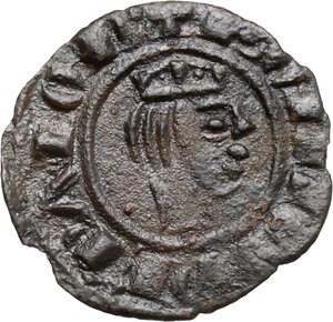 obverse: Messina o Brindisi. Federico II di Svevia (1197-1250). Mezzo denaro 1243