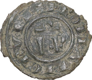 reverse: Messina. Federico II di Svevia (1197-1250). Mezzo denaro c. 1245