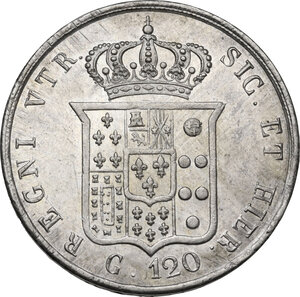 reverse: Napoli. Ferdinando II di Borbone (1830-1859). 120 grana o piastra 1857