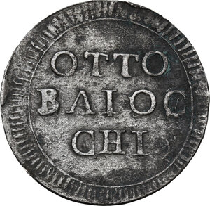 reverse: Perugia. Pio VI (1775-1799), Giovanni Angelo Braschi. Muraiola da otto baiocchi A: XIII, 1797