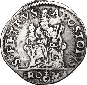 reverse: Roma. Paolo IV (1555-1559) Giampietro Carafa. Testone