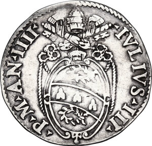 obverse: Roma. Giulio III (1550-1555), Giovanni Maria de  Ciocchi del Monte.Giulio A. IV