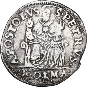 reverse: Roma. Pio IV (1559-1565), Gian Angelo de  Medici . Testone