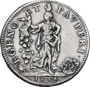 reverse: Roma. Innocenzo XII (1691-1700), Antonio Pignatelli. Testone 1694 A. III